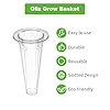 Oliz 50 Pack Hydroponic Grow Baskets with 51PCS Seed Pod Labels Stickers, Replacement Garden DIY Accessories for Most Hydroponic Growing System #2
