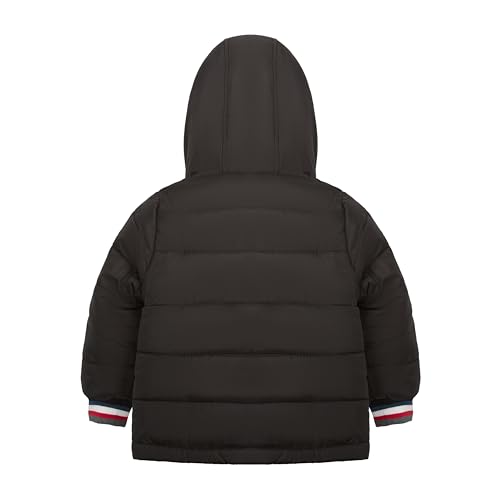 Image of LONDON FOG Boys' Heavyweight Winter Puffer Coat With Sherpa-lined Hood and Chest Pockets