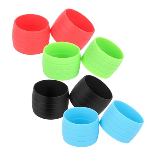 HOODANCOS 4 ペアシリコン製自転車ハンドルテープ固定リング ロードバイク用滑り止め保護カバー 軽量柔軟設計で簡単装着 ハンドル保護と安定グ