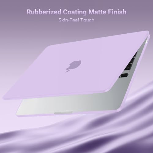 Image of MOSISO Compatible with MacBook Air 13 inch Case M5 2026 M4 2025 M3 M2 2024-2022 A3449 A3240 A3113 A2681,Hard Shell&Keyboard Cover&Screen Film&Pouch for MacBook Air 13.6 inch Case, Purple