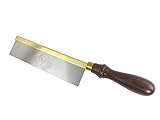Thomas Flinn Pax Taytools 8 Inch Gent Dovetail Saw, Solid Rolled Brass Back, 20 TPI, 1-5/8 Inch Wide Plate, Walnut Handle