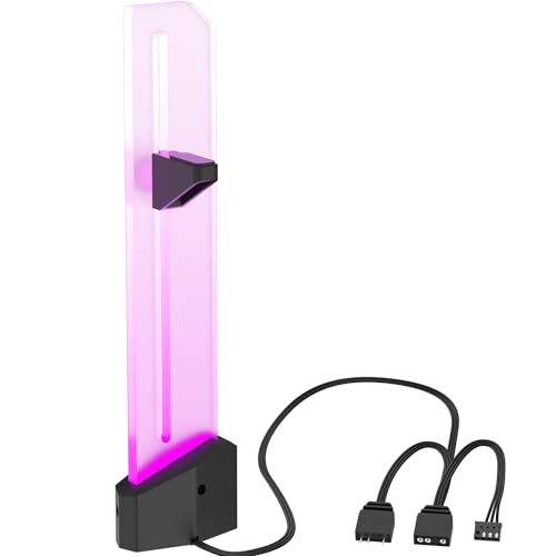 ARGB GPU Support Bracket, 5V 3 Pin RGB GPU Stand Holder, Anti Sag GPU Bracket, Graphics Card Support with Height Adjustable and Bottom Magnetic 35 to 172mm for Computer