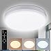 36W Plafonnier LED, Lampe de Plafond Dimmable avec Télécommande, Rond Lampe Plafonnier avec 3 Température de couleur réglable, 3000K/4500K/6500K, Éclairage de Plafond Étanche IP54 Plafonnier