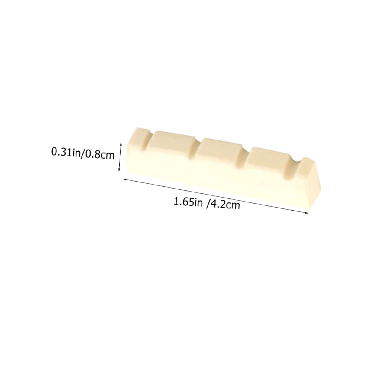 HEMOTON 4-string Bass Electric Guitar Nut 5 Pack Guitar Bridge Nuts Bass String Accessories Enhance Vibrations Gl82