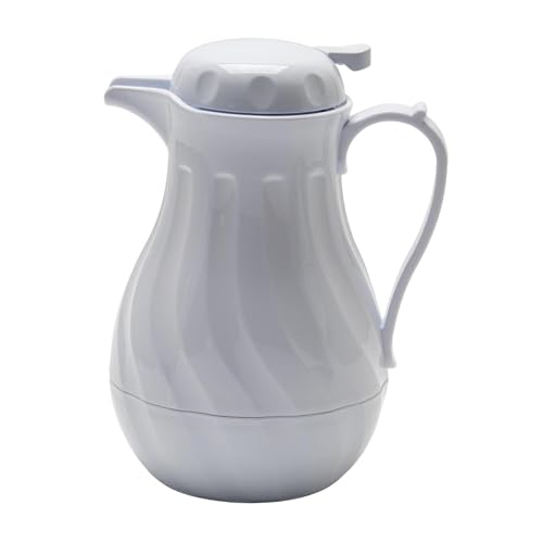 MCMUZKZS Jarra Térmica Multiusos para Café Y Bebidas, Ideal para La Oficina, El Hogar, Restaurantes Y de Noche, Blanco, 20 Onzas
