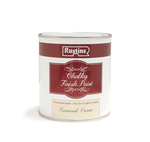 RUSTINS Chalky Finish Furniture Paint Matte Vintage Chalk Paint for Wood & Cabinets Easy Apply Quick Dry High Coverage Ideal for Upcycling Furniture - Kenwood Cream 250ml