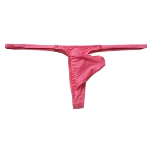 Men's Sexy Low Rise Thong soft Ice Silk Underwear G-String Pouch T-Back Briefs3