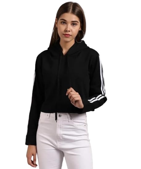 Buy A to Z CREATION Women's Cotton Crop Hoodie for Summer wear