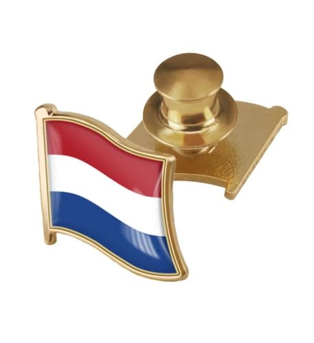 Image of vmcoatdu Country Flag Backs Locking Pin Keepers Locking Clasp Pin Badge International Travel Brooch Metal Alloy Souvenir Pin 0.75x0.7 Inch Small Pin