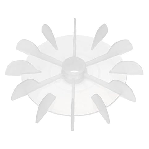 sourcing map 1Pcs 100 * 12mm Reemplazo de eje redondo Plástico blanco 12 Impulsor Paleta de ventilador del motor Cover