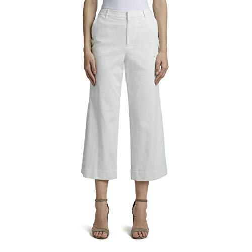 Jones New York Women's Plus Size Riley Wide Leg Chino Pant, Ivory, 24W