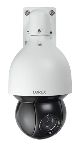 Image of Lorex 4K Ultra HD PTZ Camera | 25x Optical Zoom | 360 Rotation | Color Night Vision | IK10 Vandal-Resistant | IP67 Weatherproof | 30fps Recording | Wired NVR Required | 4K 30fps, 360 Degree Pan and Tilt Ptz, Color Night Vision, Wired Poe Nvr Required