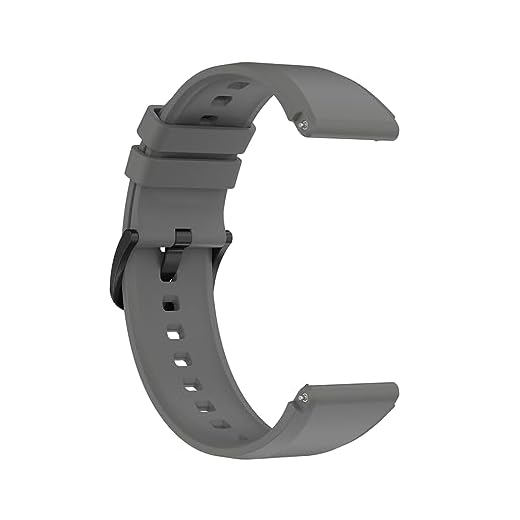 KQNM 1 Artículo 22MM Silica Gel Smartwatch Correa,Correa Reloj Hombre,Reloj Smartwatch Correas-Gris Oscuro