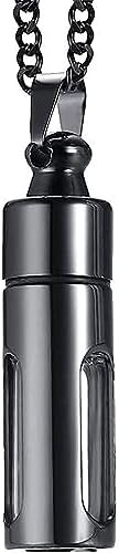 Portable Stainless Steel Glass Container Tube Urn Keepsake Cremation Ashes Memorial Pendant for Men Women image 5