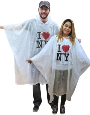 Lunch Money I Love (Heart) New York NY White Rain Poncho Officially Licensed Product image 2