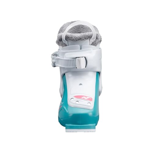 Nordica Speedmachine J1 Kid's Alpine Ski Boot, Light Blue/White/Pink, 16.5