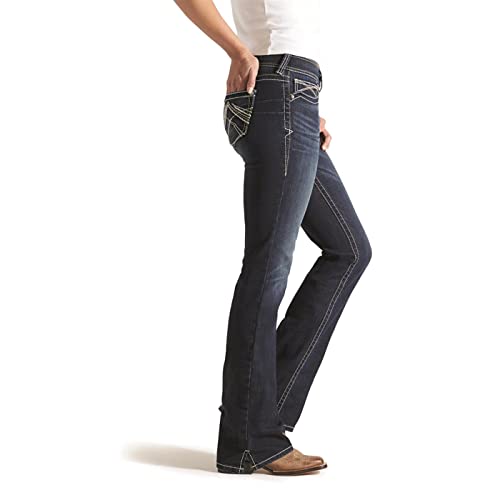 Ariat Women's R.e.a.l. Mid Rise Bootcut Jean, Marine, 26 Long #TOP2