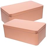 Veemoon 2 Piezas Caja de Hojalata Pequeña para Almacenamiento con Tapa Sellada Estuche Multifuncional y Snacks de Unidades Doradas para Hogar y Eventos