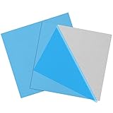 Paquete de 2 láminas de aluminio 6061 T651 de 6 x 6 x 1/16 pulgadas cubiertas con película protectora, 1.5 mm de