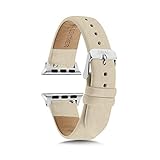 Compatibile con Apple Watch Band – Cinturino in vera pelle per donne, adatto a 38 mm, 40 mm, 41 mm, 42 mm, funziona con serie 1, 2, 3, 4, 5, 6, 7, 8, 9, 10, 11, SE, Ultra (1, 2, 3) (42 mm/41 mm/40 mm