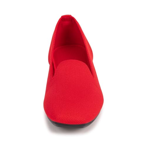 Image of Frank Mully Women's Loafer Flats Square Toe Comfortable Office Work Shoes, Cute Penny Loafer Slip On Walking Driving Shoes