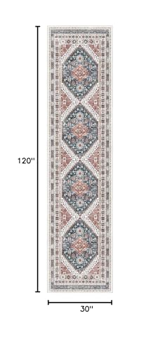 Madane Hallway Runner Rug 2'6''x10' Kitchen Runner, Non Slip Vintage Runners for Hallways Washable Kitchen Rugs Soft Low Pile 2.5x10 ft Rug Runner for Laundry Room, Entryway and Bedroom, Navy Blue
