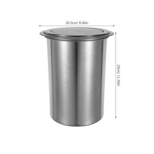 Set de 3 Canecas de Basura de Acero Inoxidable con Tapa Abatible miniatura 2