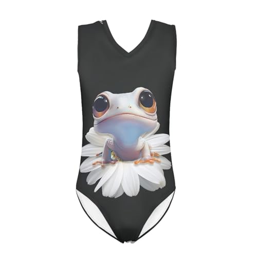 Image of Girls Fashion Print One Piece Swimsuit Bathing Suit Gymnastic Leotard for Kids, 5-14 Years