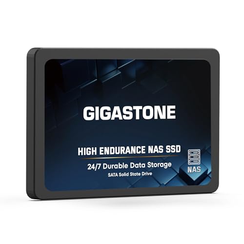 Gigastone 【NAS Certified】 High Endurance 4TB SSD– for Gaming/PC/Laptop/NAS SSD 24/7 Reliable 2.5" SATA Internal Solid State Drives RAID Data Storage 2.5 inches SATA 3.0