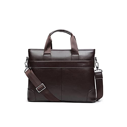 Men's Shoulder Bag Men Briefcase Pu Leather Business Casual Tote Bags Vintage Travel Laptop Handbag Men's Messenger Bags-image-9