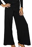 Ready4Dance Damen-Tanz-Hose gerade für Tanz und Standard, 05 Schwarz, S