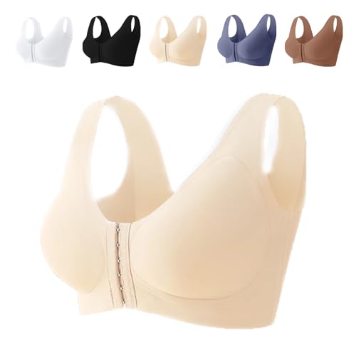 Luna Hug Bra Front Closure, Anna Comfy Bras Front Closure, Annacomfy Lunahug -Seamless Front Buckle Cross Back Shaping Bra