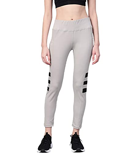Image of CHKOKKO Women's High Rise Regular Fit Polyester Blend Sports Leggings (JSSTIGHT)