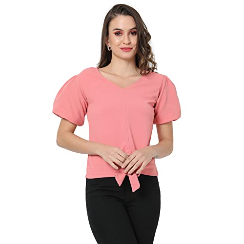 Image of Campus Sutra Women's Cotton Regular Fit Tops