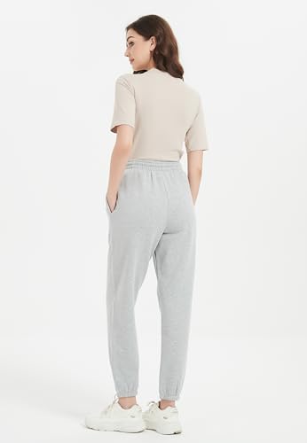Image of Tronjori Womens High Waisted Pull on Baggy Fleece Lined Sweatpants Fall Winter Athletic Joggers Lounge Trousers Cinch Bottom