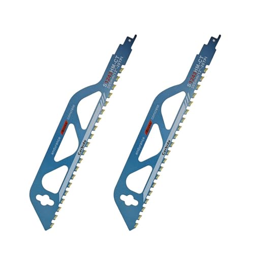 2 Pièces 305mm Lame Scie Sabre Brique, Professionnel Lames de Scie Alternative en Carbure, Universelle en Carbure pour Coupe de Brique, Béton Cellulaire,...