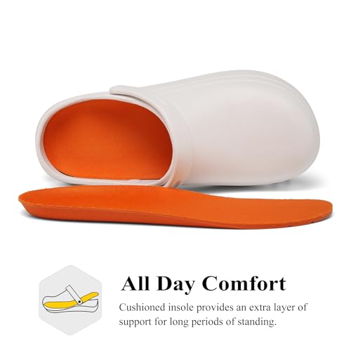 Image of Haifago Non Slip Chef Shoes for Men Women, Waterproof Slip Resistant Kitchen Work Shoe Food Service Nursing Clogs