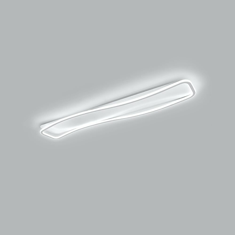ZTCHSENZT Long LED Flush Mount Ceiling Light White Modern Linear LED Ceiling Light Dimming Gold Hallway Lighting Fixture Black Closet Ceiling Lamp,Lighting Wall Sconce,White-100CM