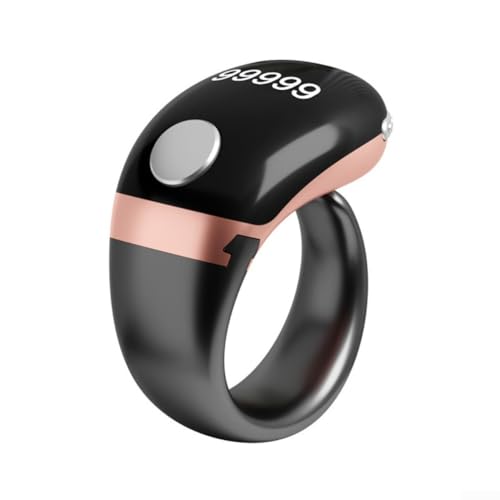 ComfyHarbor Anillo de conteo inteligente con pantalla digital y conectividad compatible con Bluetooth, recordatorio de tiempo de material ABS y contador de actividad para seguimiento de fitness en