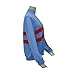 Weixu Game Undertale Frisk Cosplay Costume Blue Long Sleeve Pullover Tops Holloween Outfit XL