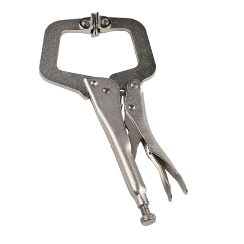 Pinze per saldatura in acciaio resistente, 22,9 cm, morsetto a C con vite di rotazione regolabile per pressione, ampia apertura a ganascia per il serraggio di diverse forme, utilizzato come