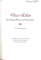 Dear Ellen Two Mormon Women and Their Letters B001QQFNL8 Book Cover