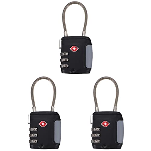 SHERCHPRY 3 Peças Com para Porta Do Corpo de Três Dígitos Armários Pretos Dígitos de Segurança Aprov