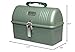 STANLEY Classic Lunch Box 5.5 qt | Vintage Metal Lunchbox | Durable Meal Container with Handle and Latch | Stores Food, Drinks, Thermos, Water Bottle | Hammer Tone Green