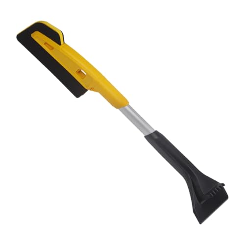 Tongfer Rascador de hielo y cepillo para coche, raspador de hielo extensible, raspador de nieve para parabrisas, cepillo de nieve resistente sin arañazos con agarre para quitar la nieve para