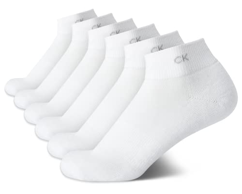 Calvin Klein Women's Quarter Socks - 6 Pack Cushioned Athletic Ankle Socks for Women - Women's Sports Socks (Size: 4-10)