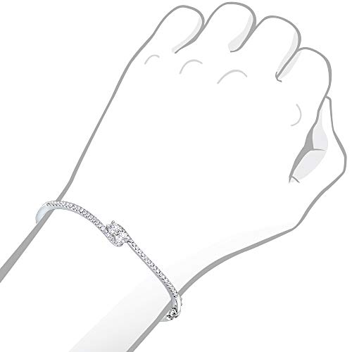Love And Friendship Ladies Diamond Bangle Bracelet In 14K Gold 1.1Ctw (White Gold) #TOP3