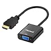 HDMI a VGA, adaptador HDMI a VGA unidireccional chapado en oro (hombre a hembra) para computadora, computadora de escritorio, laptop, PC, monitor, proyector, HDTV, Chromebook, Raspberry Pi, Roku, Xbox