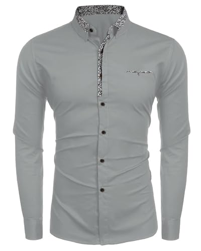 Image of Mens Shirt | Black Cotton Blend Casual | Regular Fit | Full Sleeve | Printed Spread Collar | Solid Plain Style | Summer Office Wear | Stylish Shirt for Men
