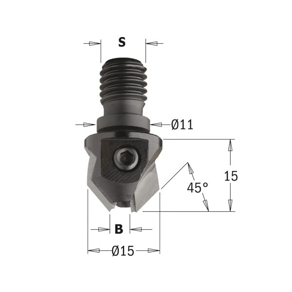CMT 350.050.12 - Avellanador portabroca hm d=5/16 s=m10/11 sx